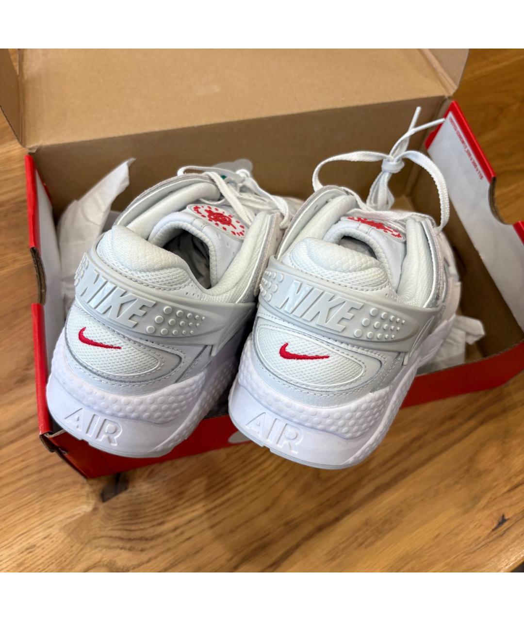 NIKE Белые текстильные низкие кроссовки / кеды, фото 7