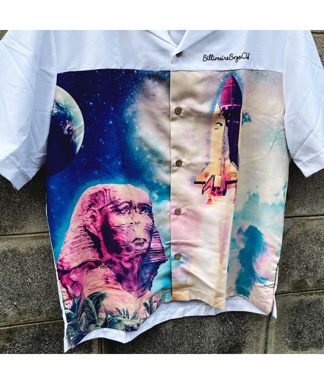 BILLIONAIRE BOYS CLUB Белая хлопковая кэжуал рубашка, фото 2