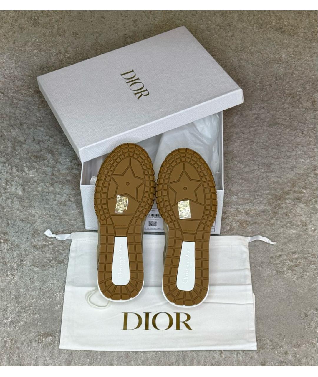 CHRISTIAN DIOR Коричневые замшевые кроссовки, фото 7