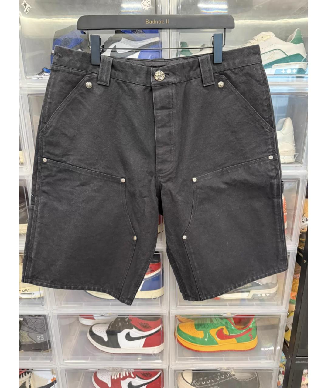 CHROME HEARTS Черные деним шорты, фото 6