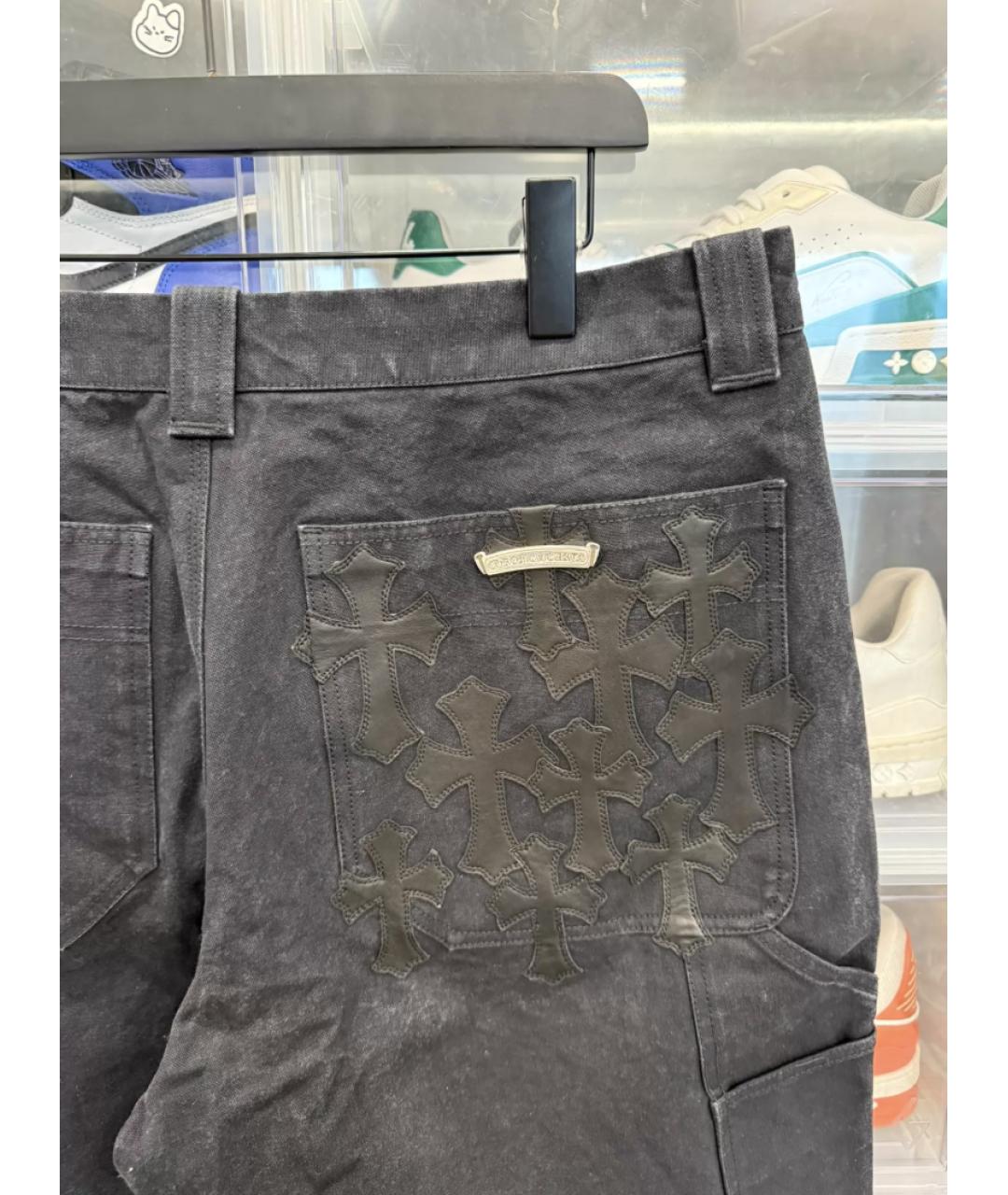 CHROME HEARTS Черные деним шорты, фото 3