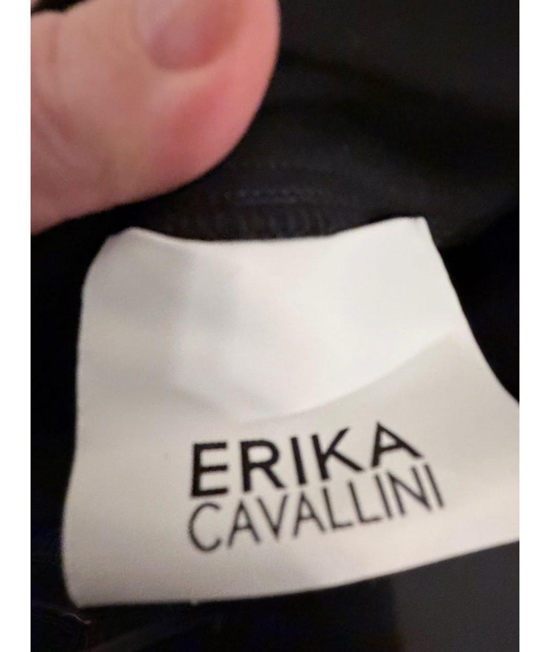 ERIKA CAVALLINI Черная вискозная юбка макси, фото 3