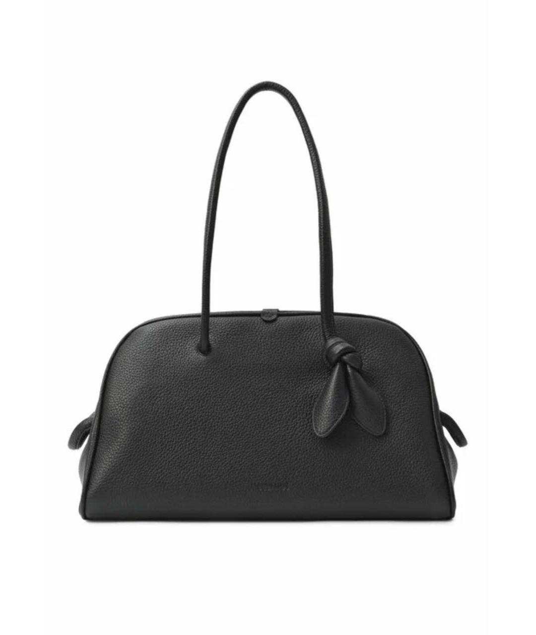 JACQUEMUS Черная кожаная сумка с короткими ручками, фото 8
