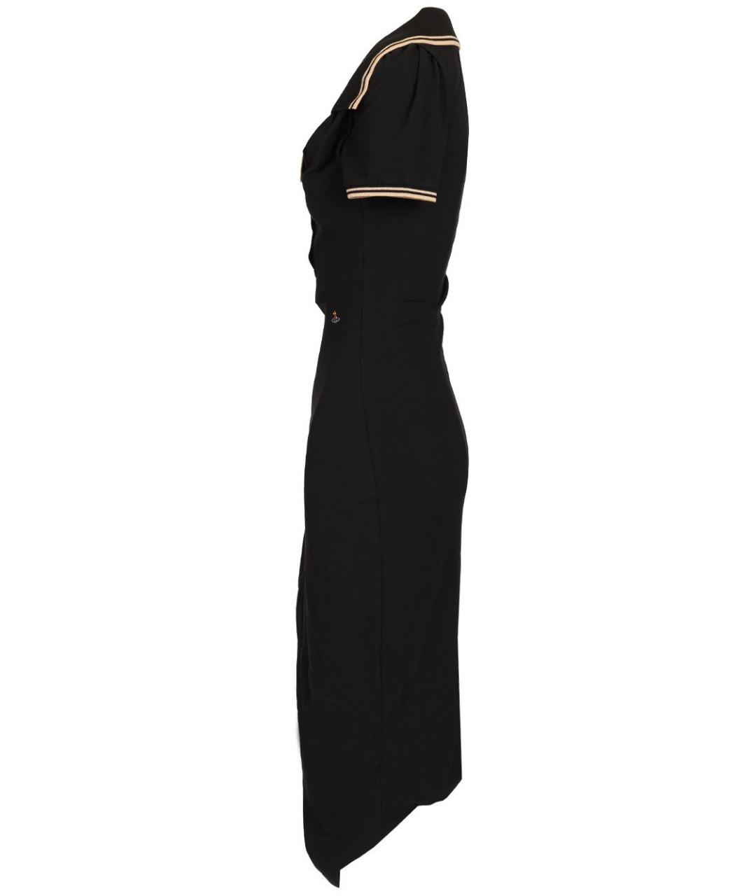VIVIENNE WESTWOOD Черное хлопковое повседневное платье, фото 4