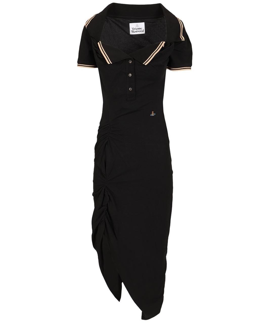 VIVIENNE WESTWOOD Черное хлопковое повседневное платье, фото 1