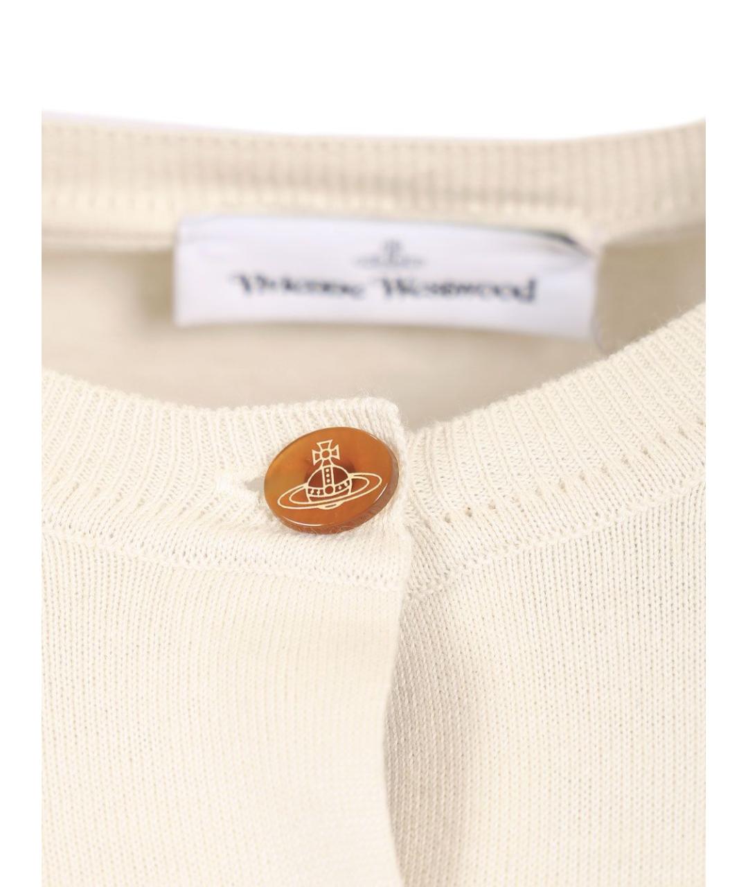 VIVIENNE WESTWOOD Бежевый шерстяной кардиган, фото 5