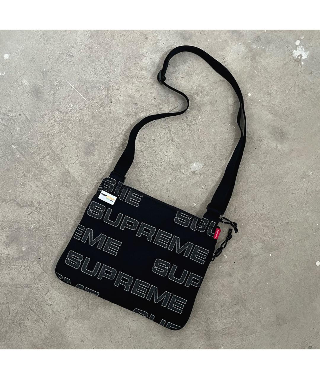 SUPREME Черная сумка на плечо, фото 5