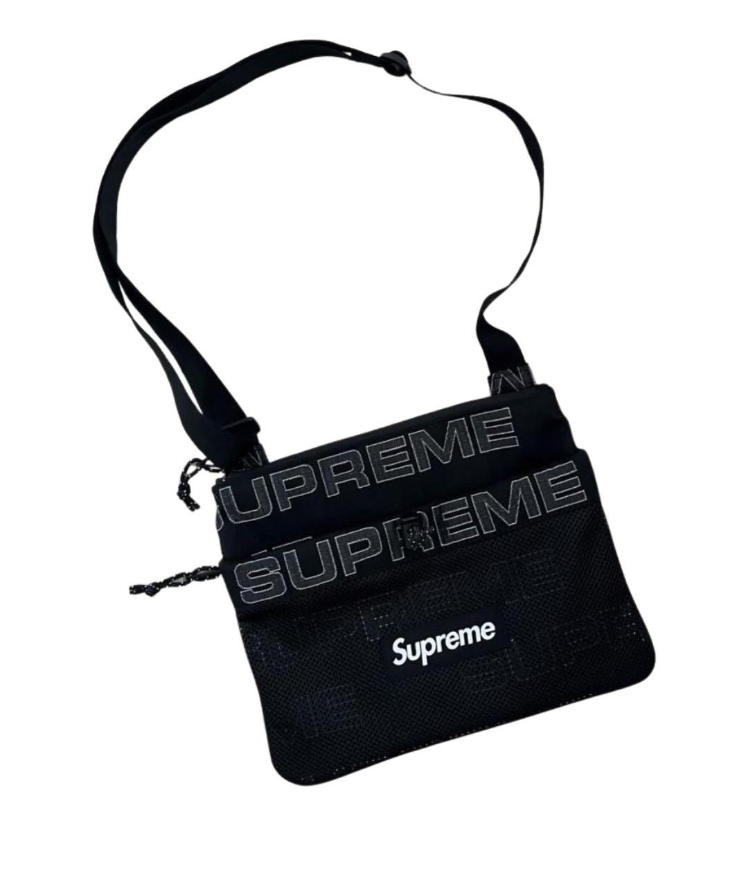SUPREME Черная сумка на плечо, фото 1