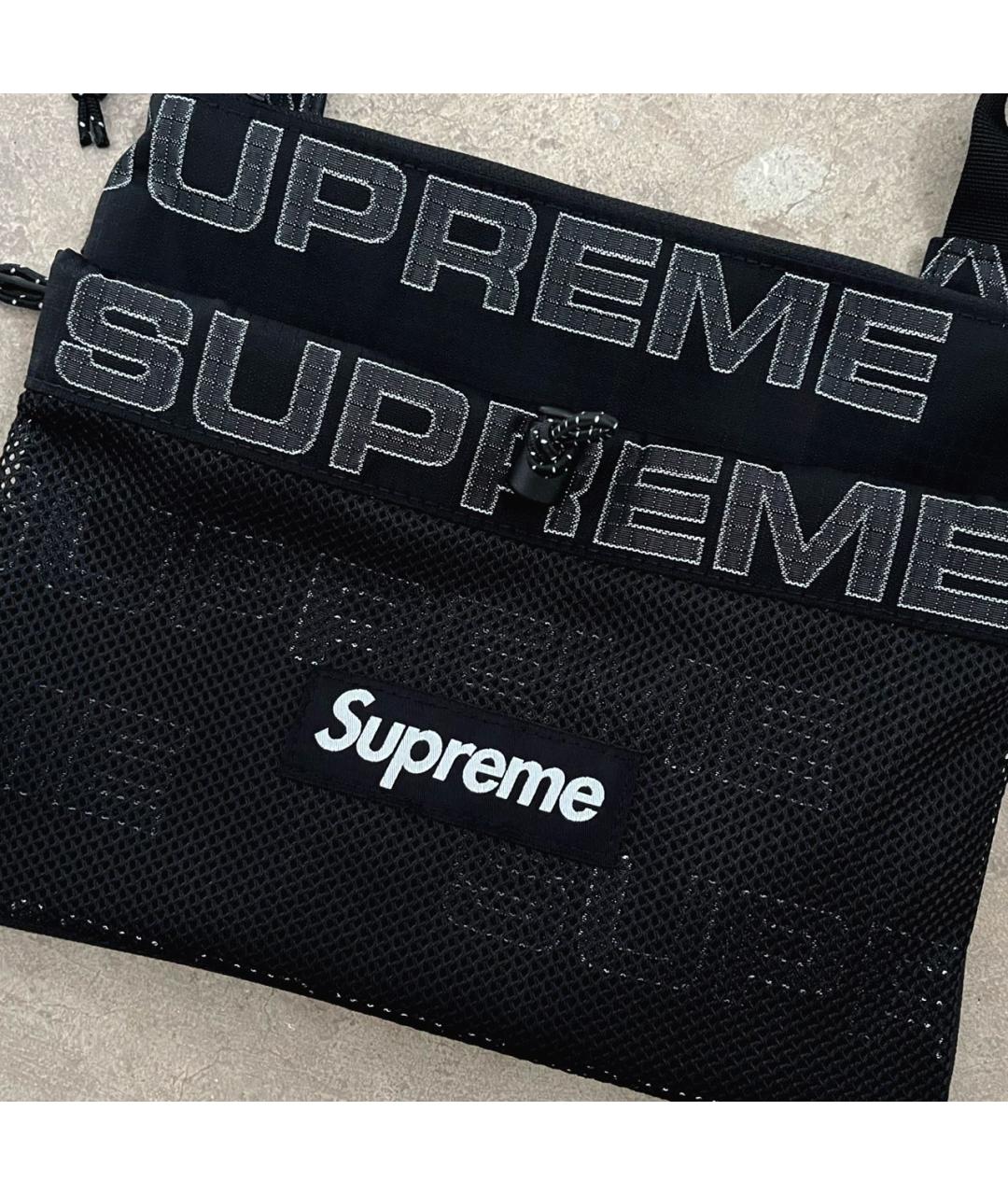 SUPREME Черная сумка на плечо, фото 2