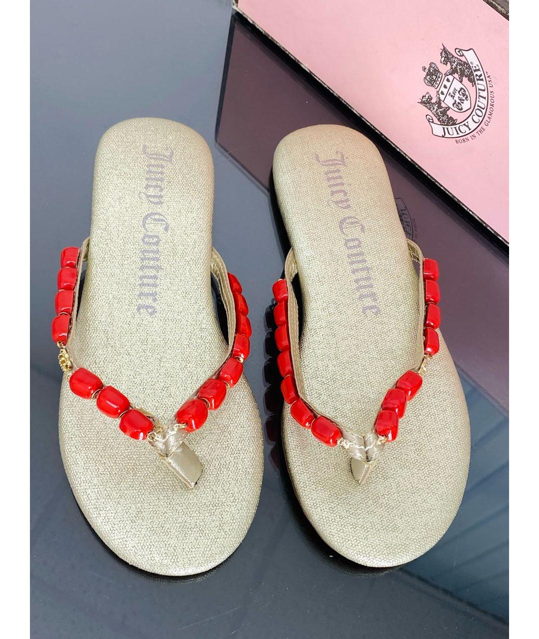 JUICY COUTURE Кожаные шлепанцы, фото 2