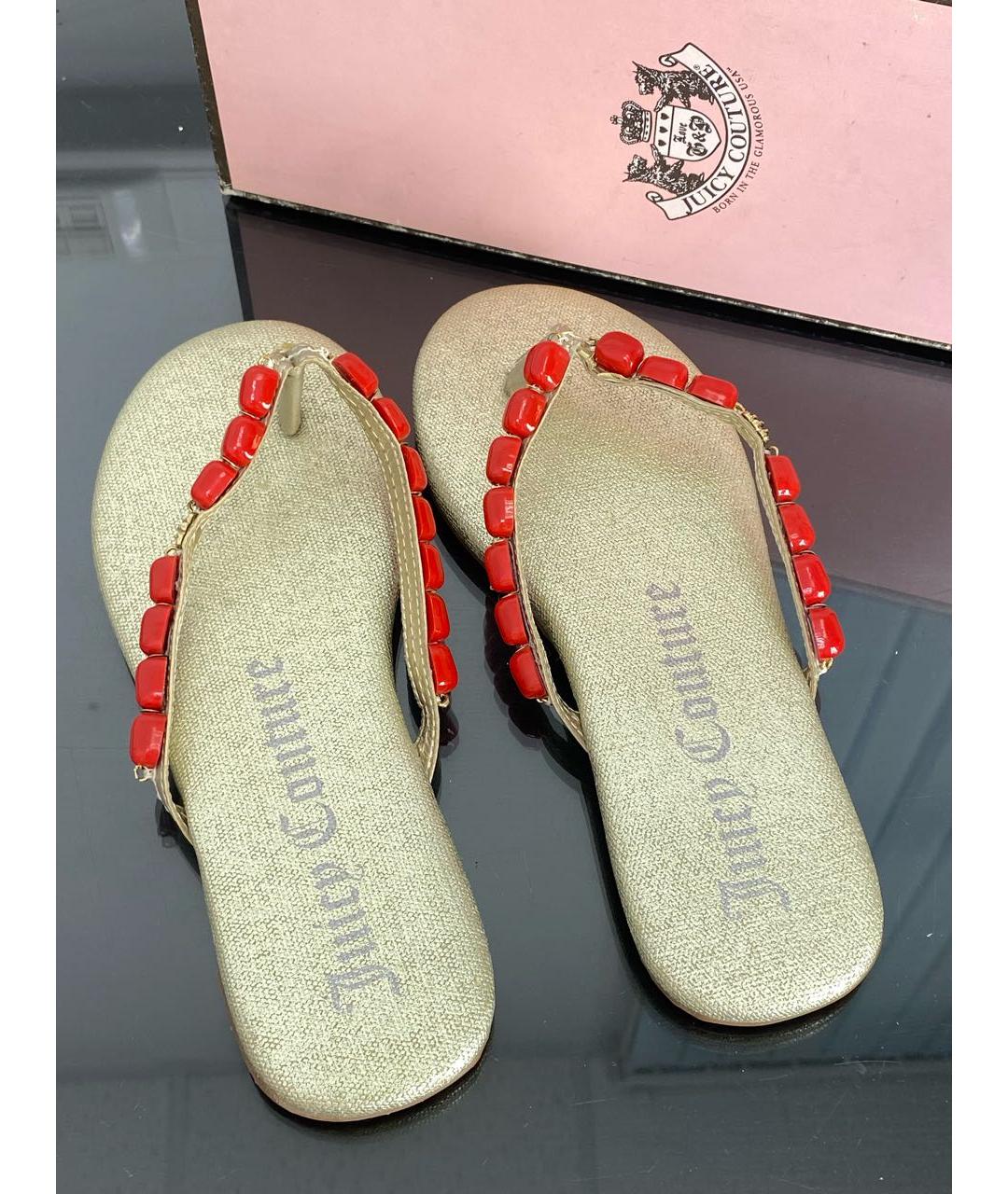 JUICY COUTURE Кожаные шлепанцы, фото 3