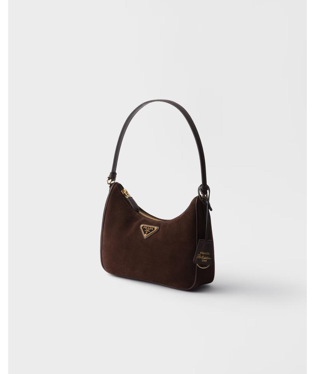 PRADA Коричневая кожаная сумка через плечо, фото 2