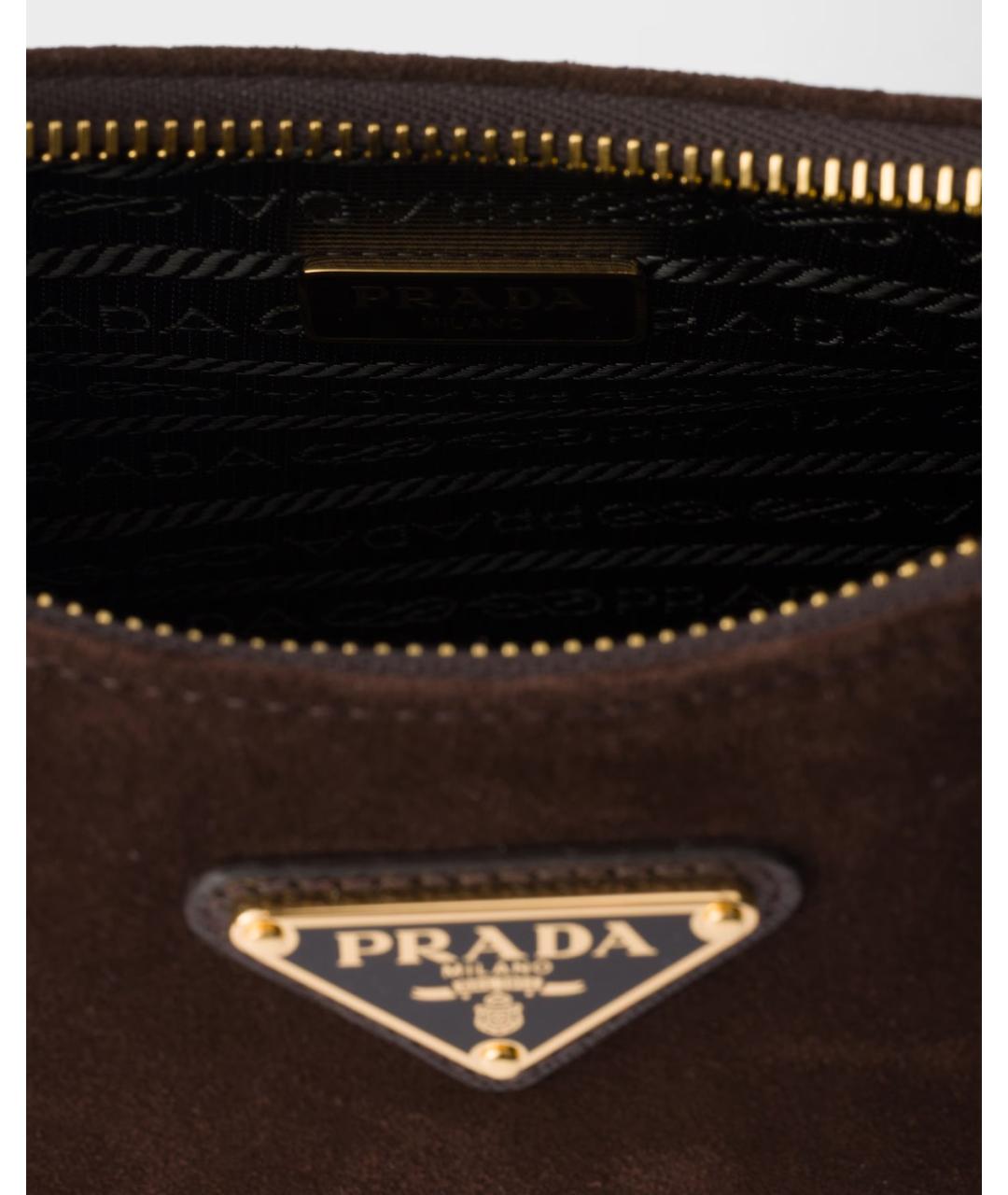 PRADA Коричневая кожаная сумка через плечо, фото 3