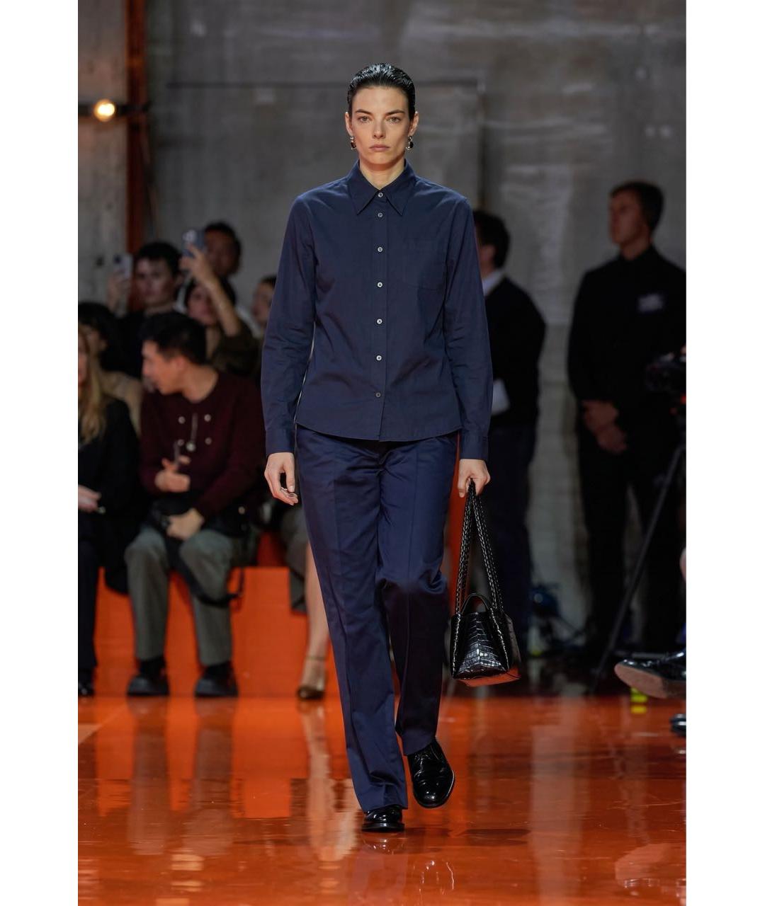 PRADA Темно-синяя хлопковая рубашка, фото 2