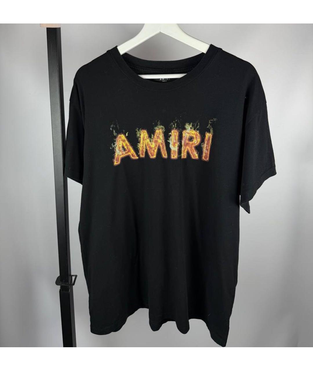 AMIRI Черная хлопковая футболка, фото 2