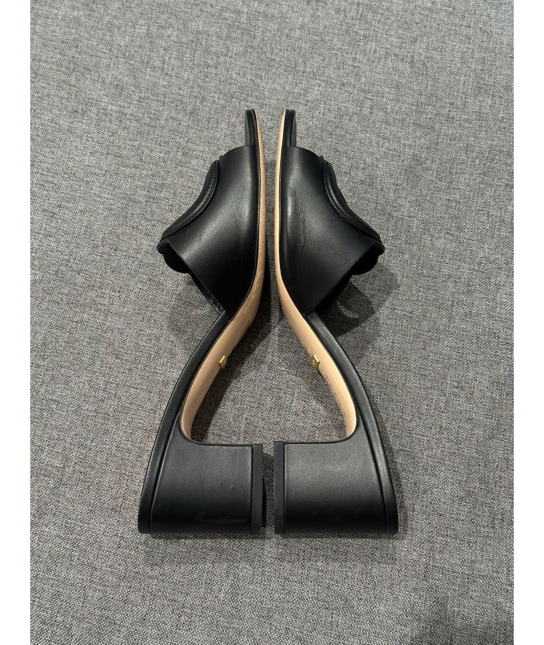 GUCCI Черные кожаные мюли, фото 5