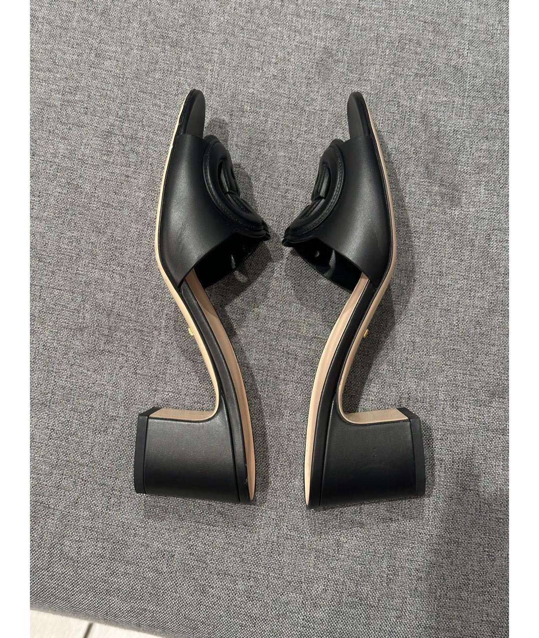 GUCCI Черные кожаные мюли, фото 9