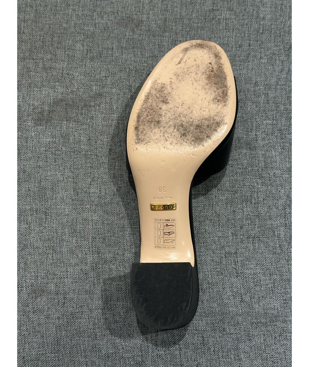 GUCCI Черные кожаные мюли, фото 8