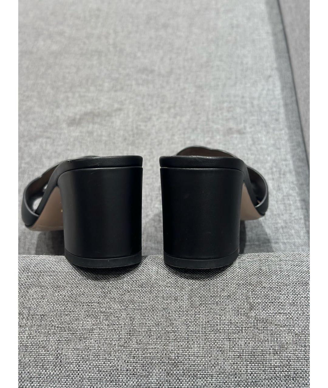 GUCCI Черные кожаные мюли, фото 6