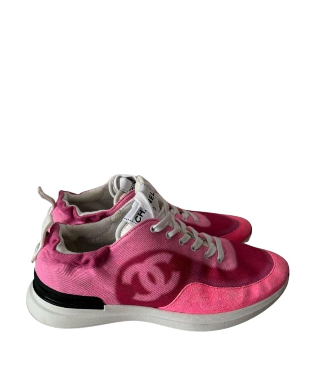CHANEL Розовые кроссовки, фото 1