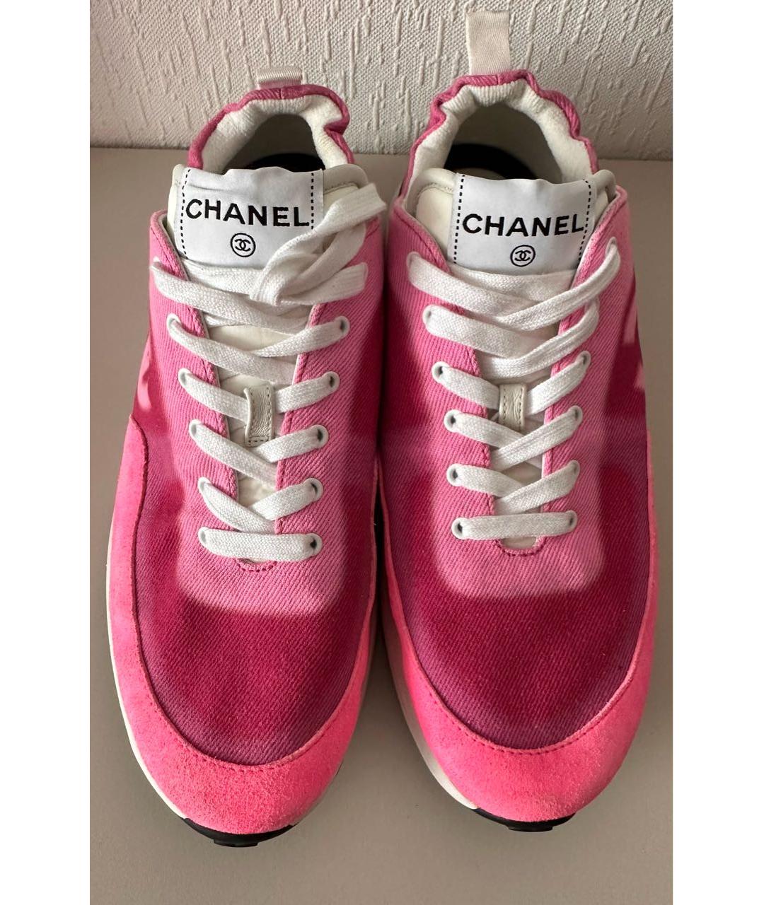 CHANEL Розовые кроссовки, фото 2