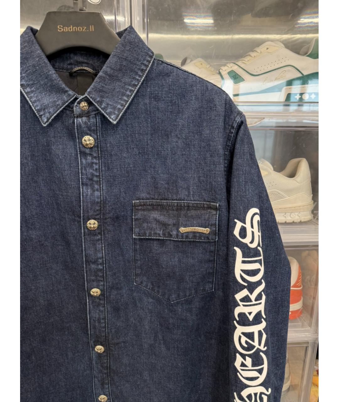 CHROME HEARTS Темно-синяя куртка, фото 4