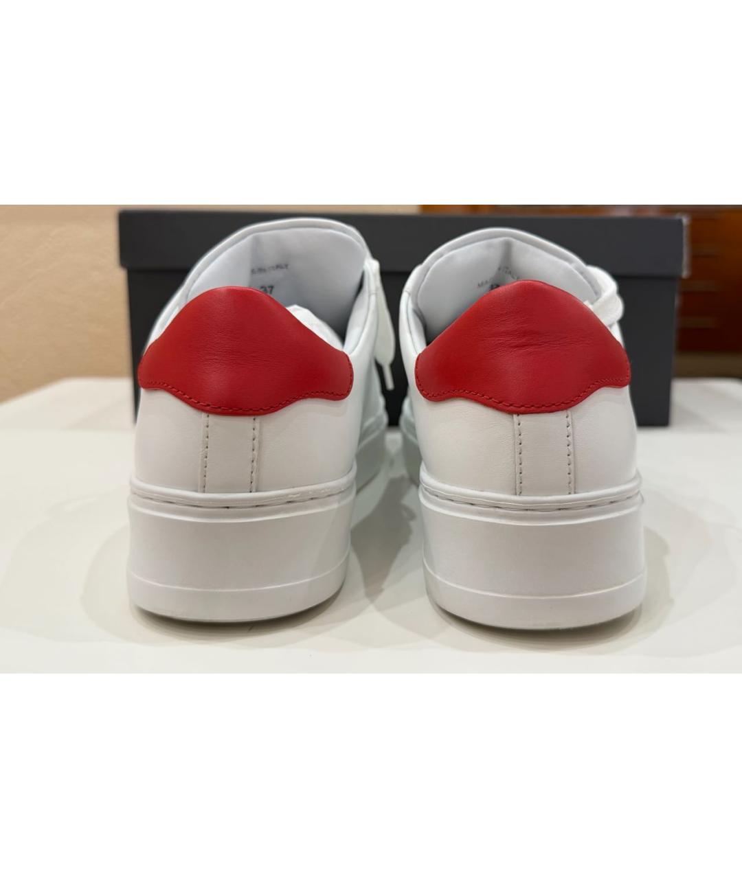 PHILIPP PLEIN Белые кожаные кеды, фото 4