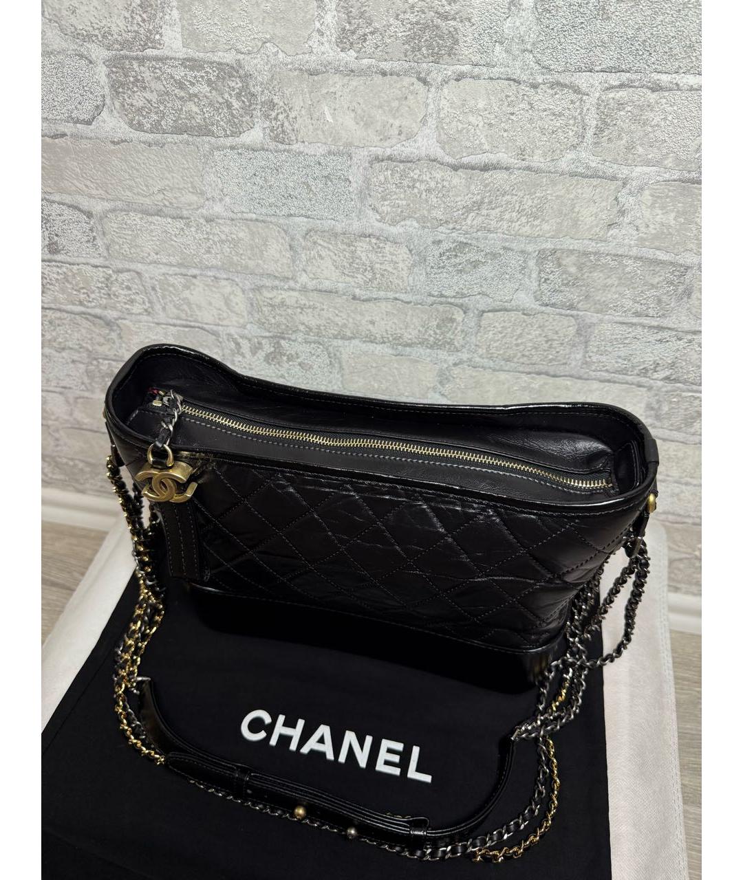 CHANEL Черная кожаная сумка через плечо, фото 4