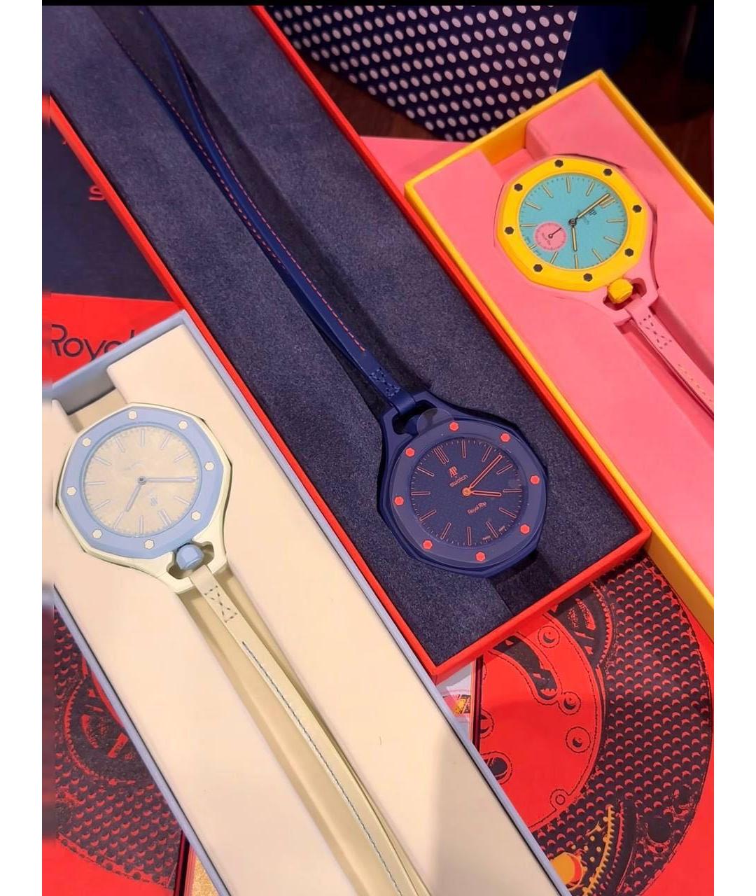 Swatch Темно-синие часы, фото 2