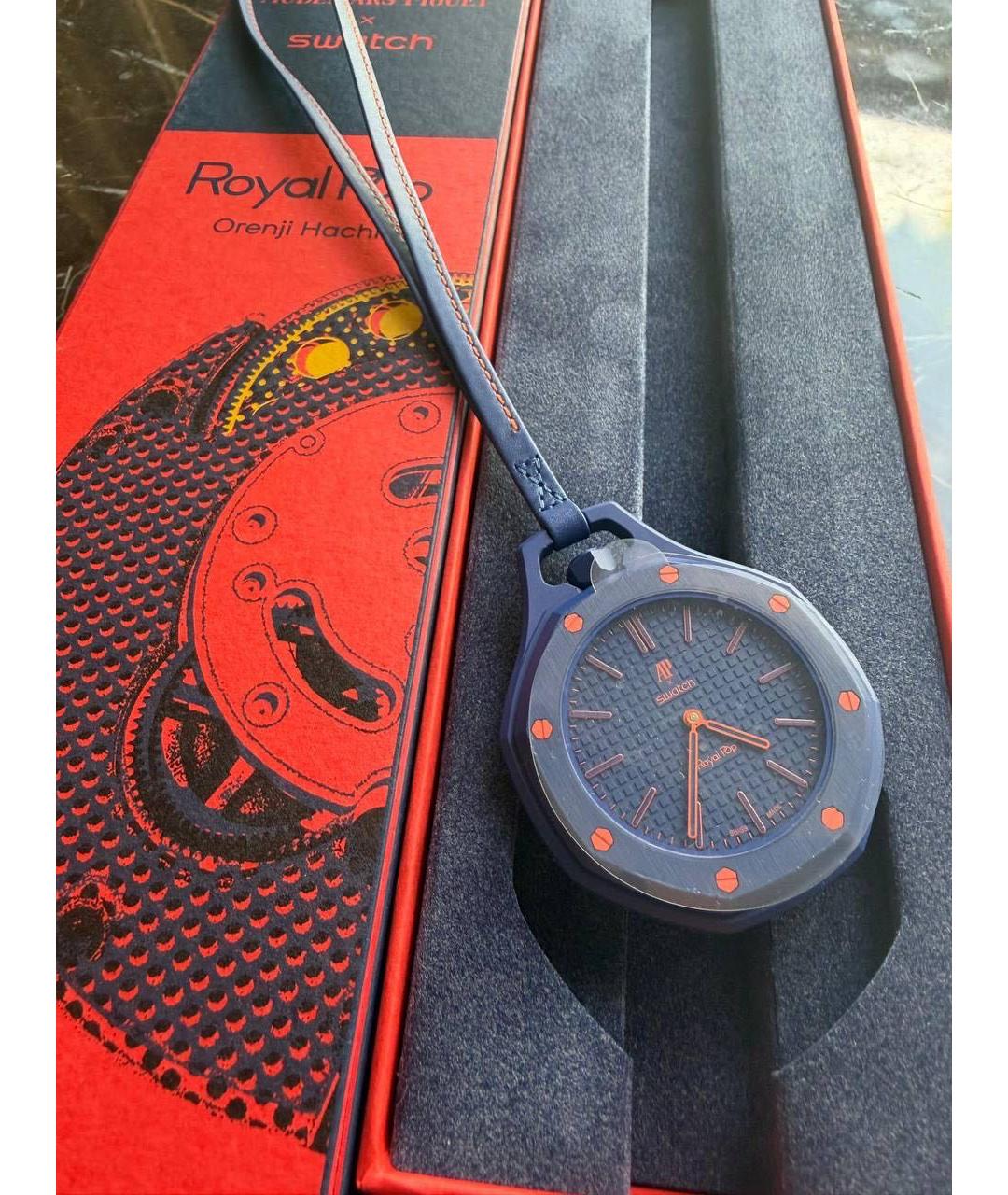 Swatch Темно-синие часы, фото 3