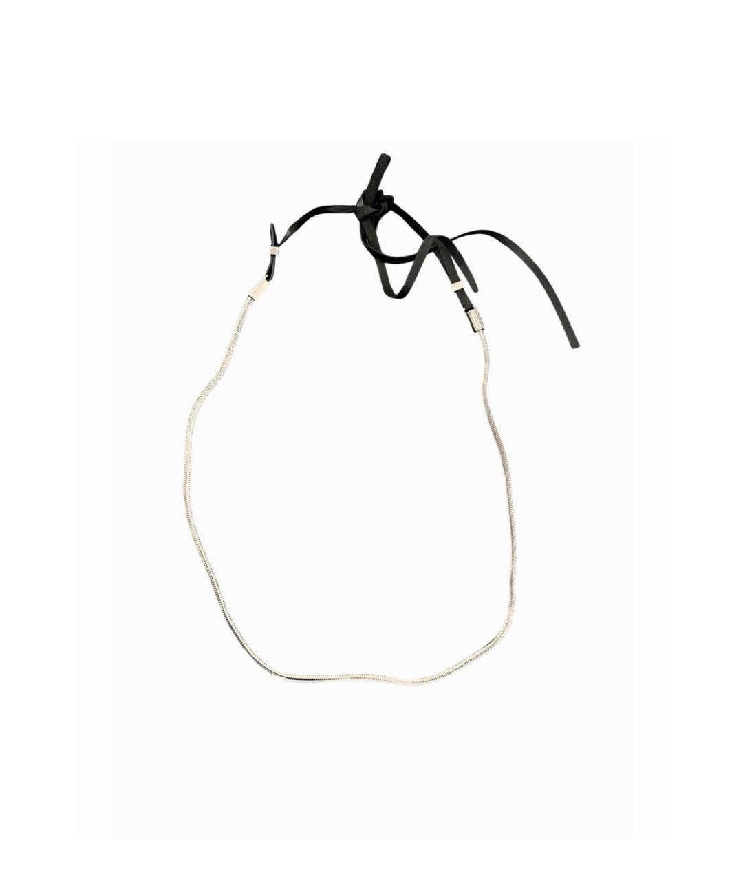 JIL SANDER Черное кожаное колье, фото 1
