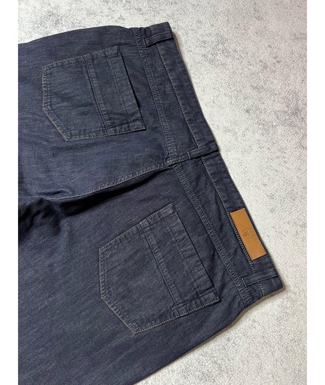 ERMENEGILDO ZEGNA XXX Темно-синие хлопко-эластановые джинсы скинни, фото 6