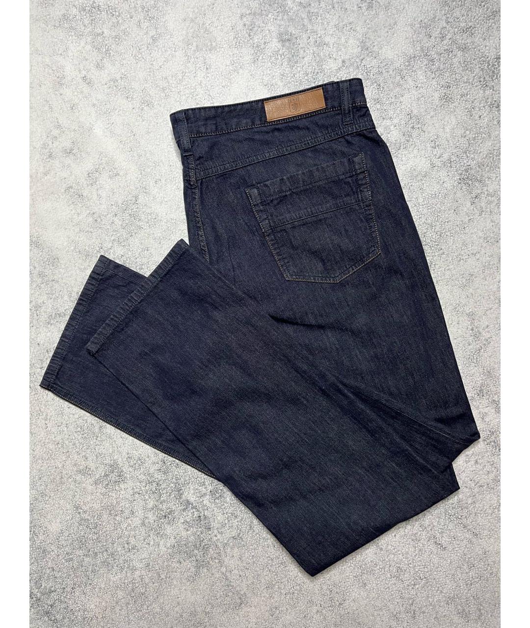 ERMENEGILDO ZEGNA XXX Темно-синие хлопко-эластановые джинсы скинни, фото 2