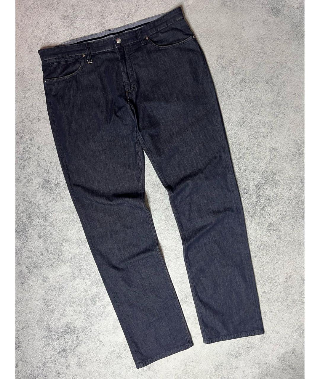 ERMENEGILDO ZEGNA XXX Темно-синие хлопко-эластановые джинсы скинни, фото 9