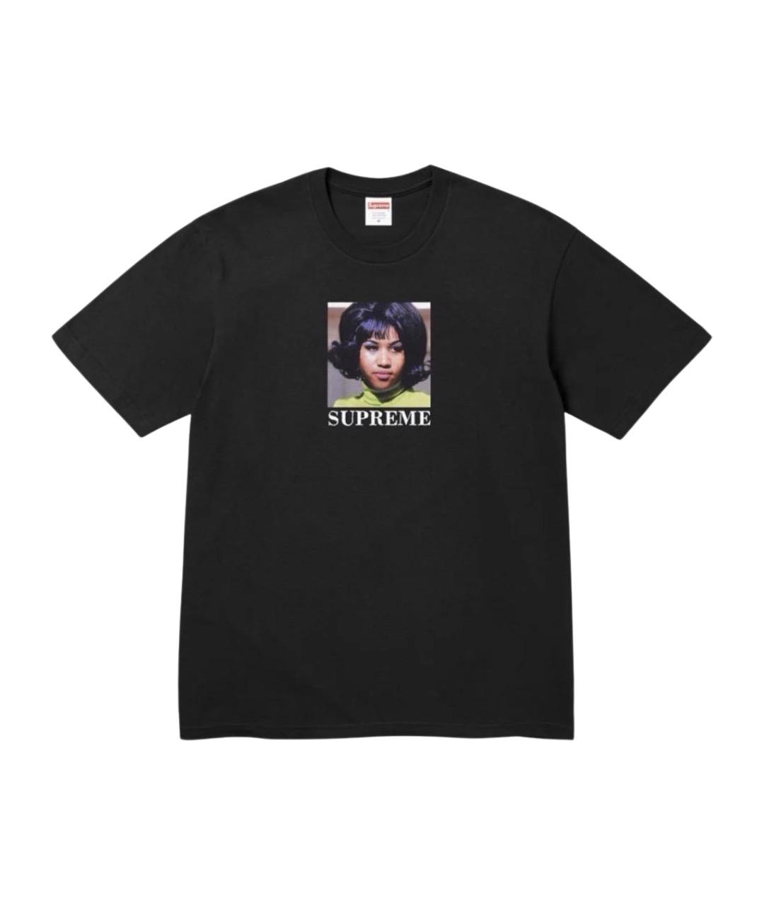 SUPREME Черная футболка, фото 1