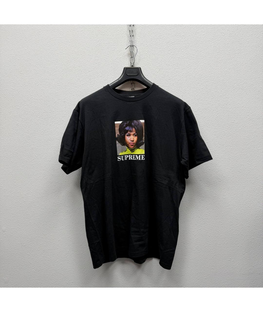 SUPREME Черная футболка, фото 2