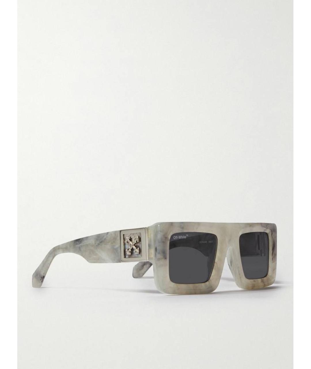 OFF-WHITE Серые пластиковые солнцезащитные очки, фото 5