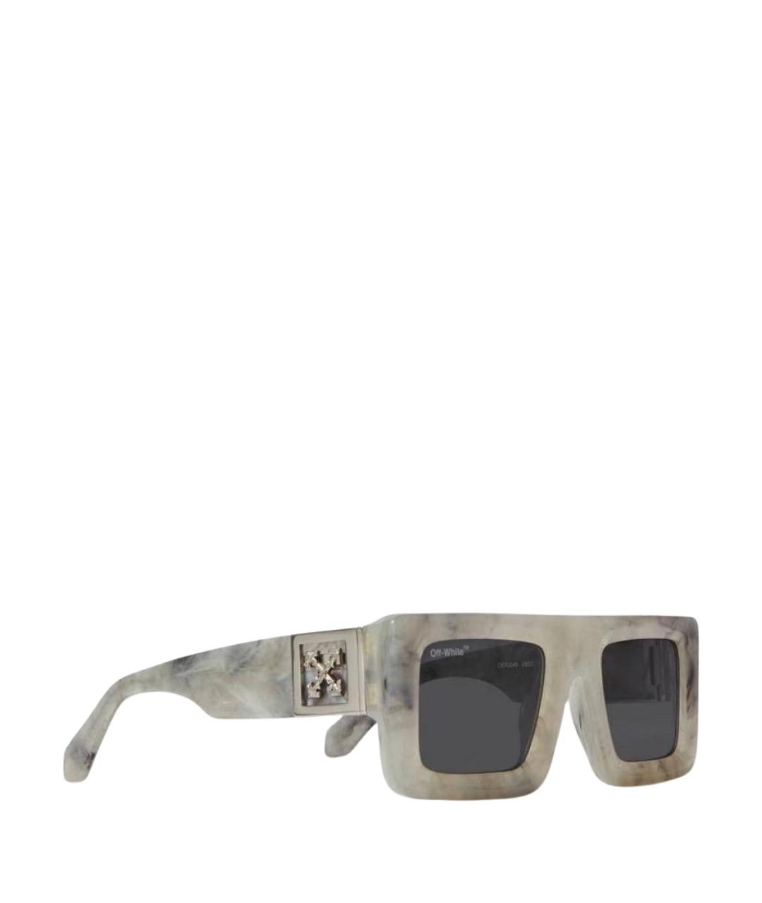 OFF-WHITE Серые пластиковые солнцезащитные очки, фото 1
