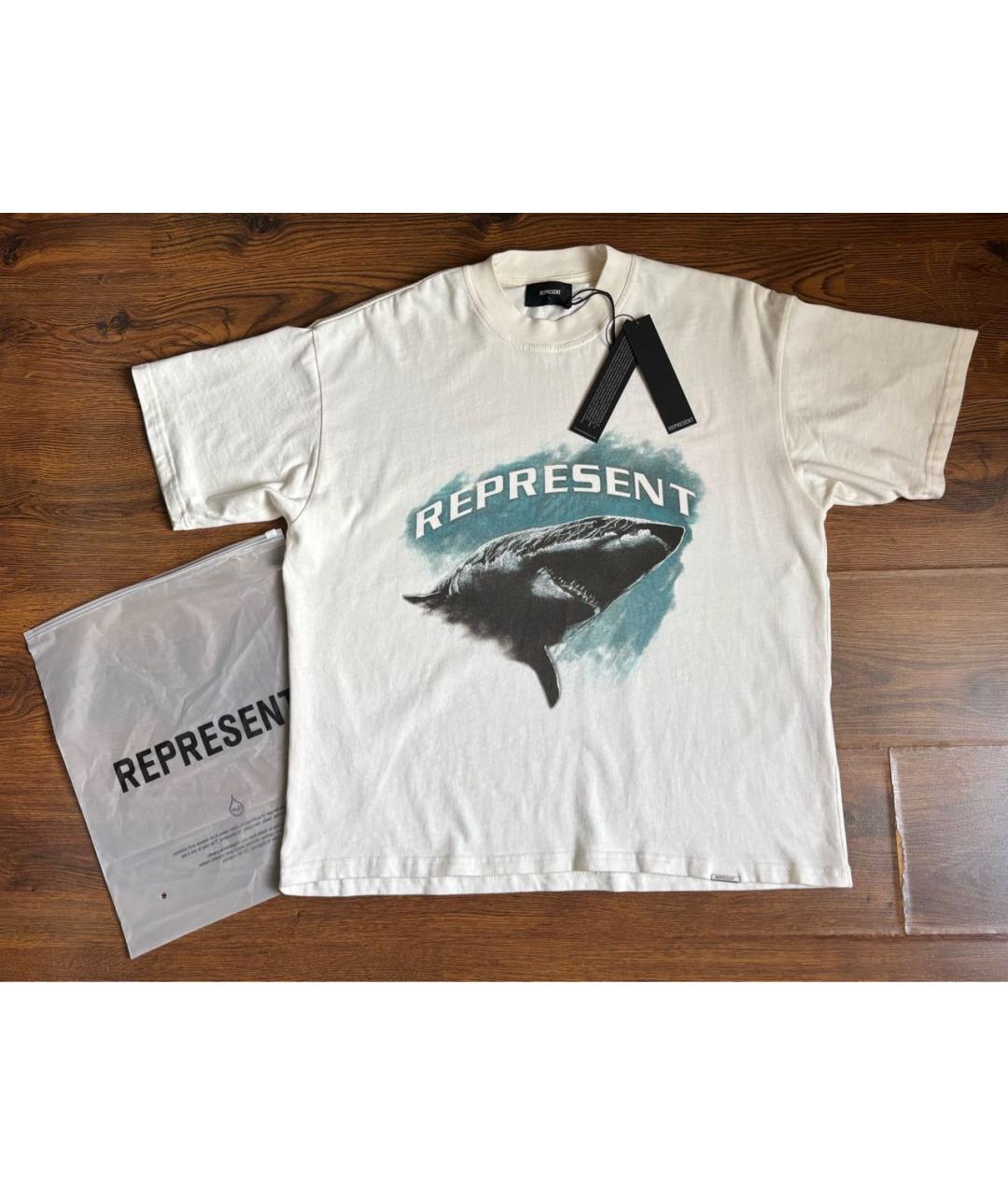 REPRESENT Белая хлопковая футболка, фото 9
