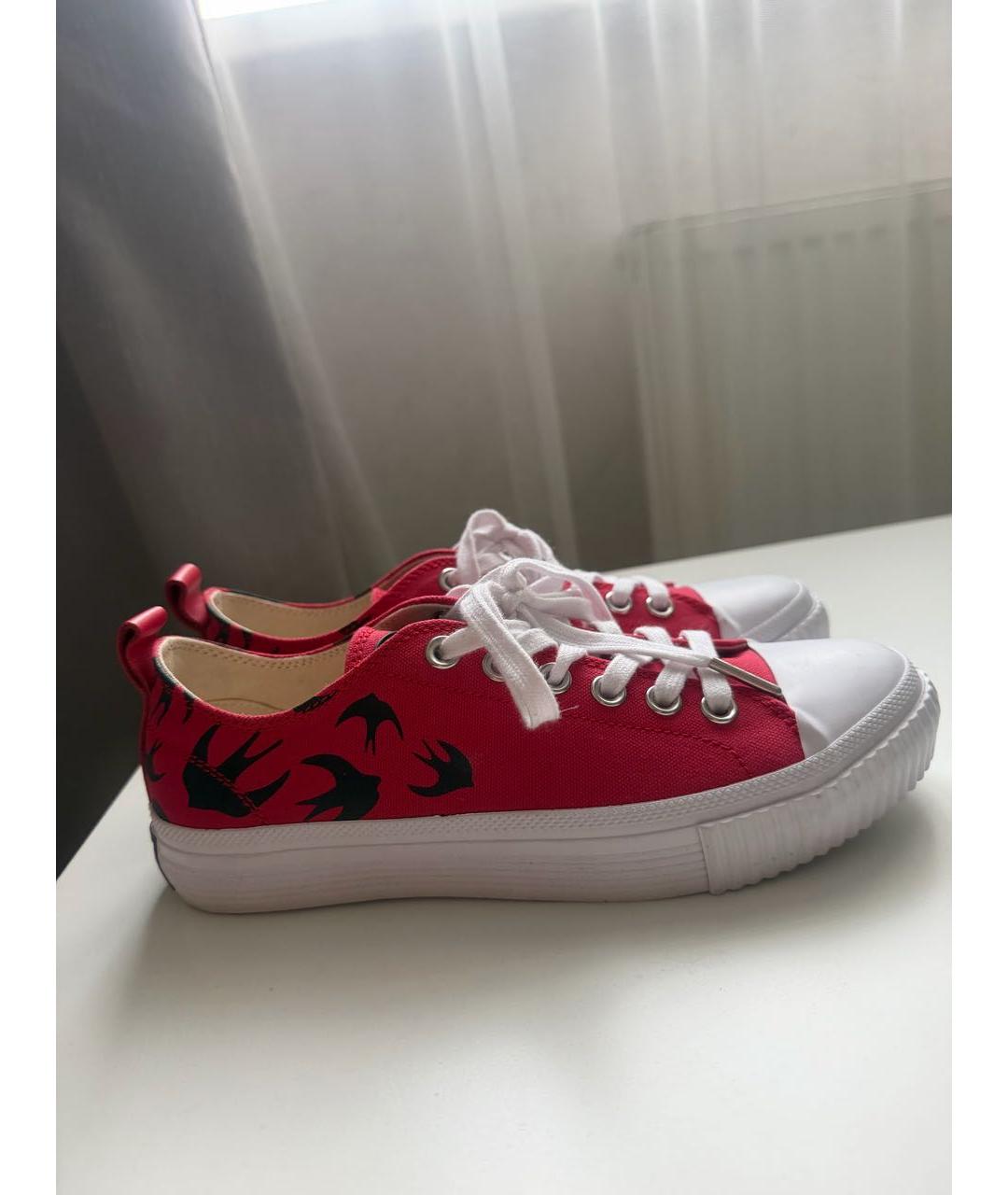 MCQ ALEXANDER MCQUEEN Красные текстильные кеды, фото 9