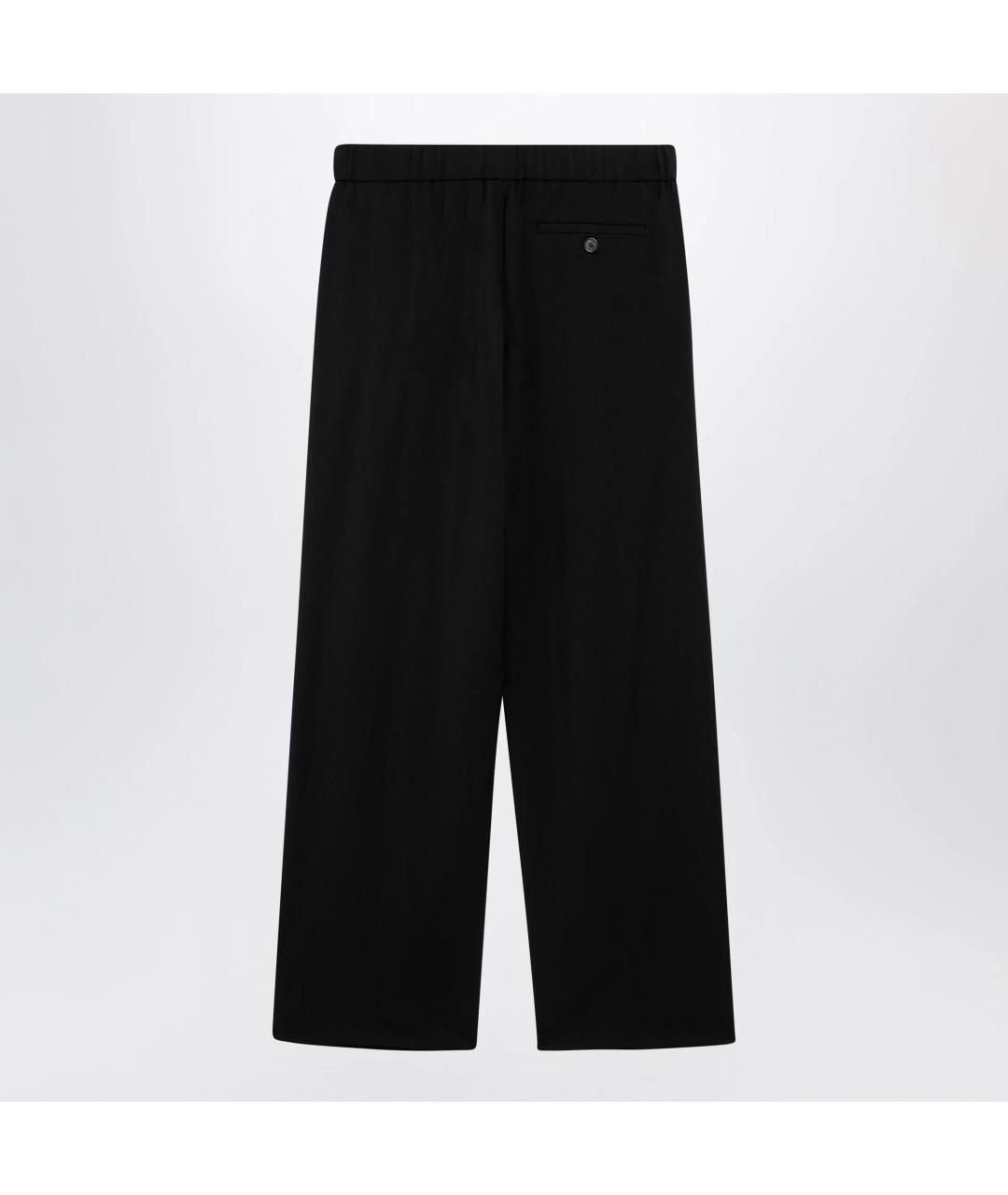LOEWE Черные шерстяные прямые брюки, фото 2