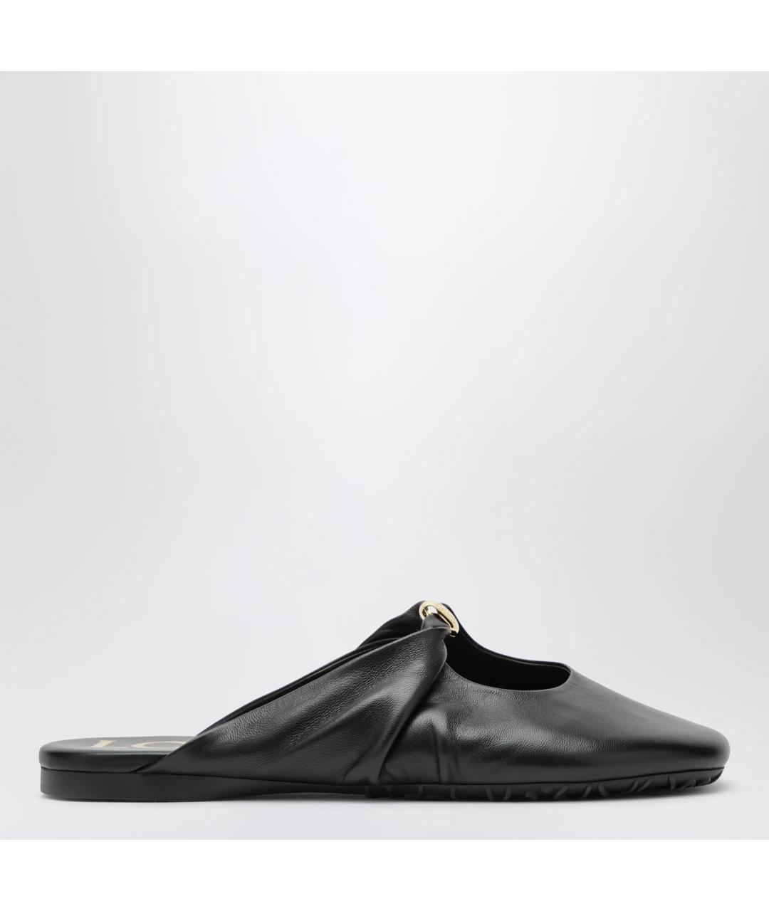 LOEWE Черные кожаные мюли, фото 2