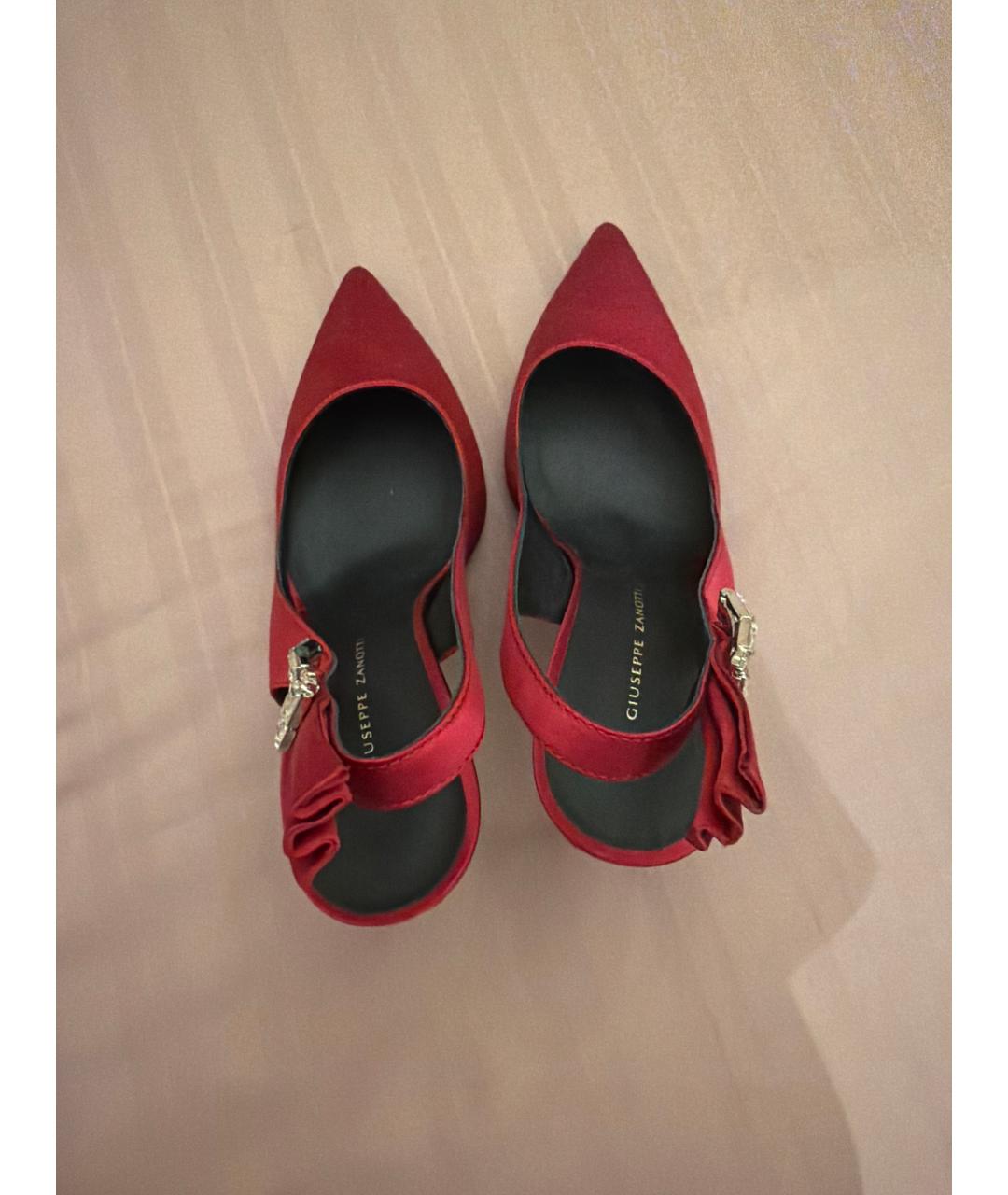 GIUSEPPE ZANOTTI DESIGN Красные текстильные туфли, фото 3