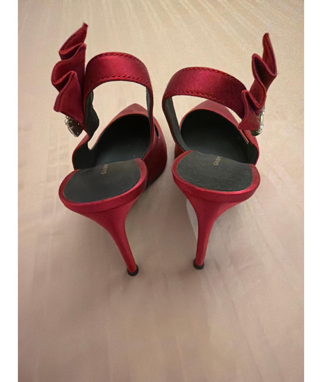 GIUSEPPE ZANOTTI DESIGN Красные текстильные туфли, фото 4