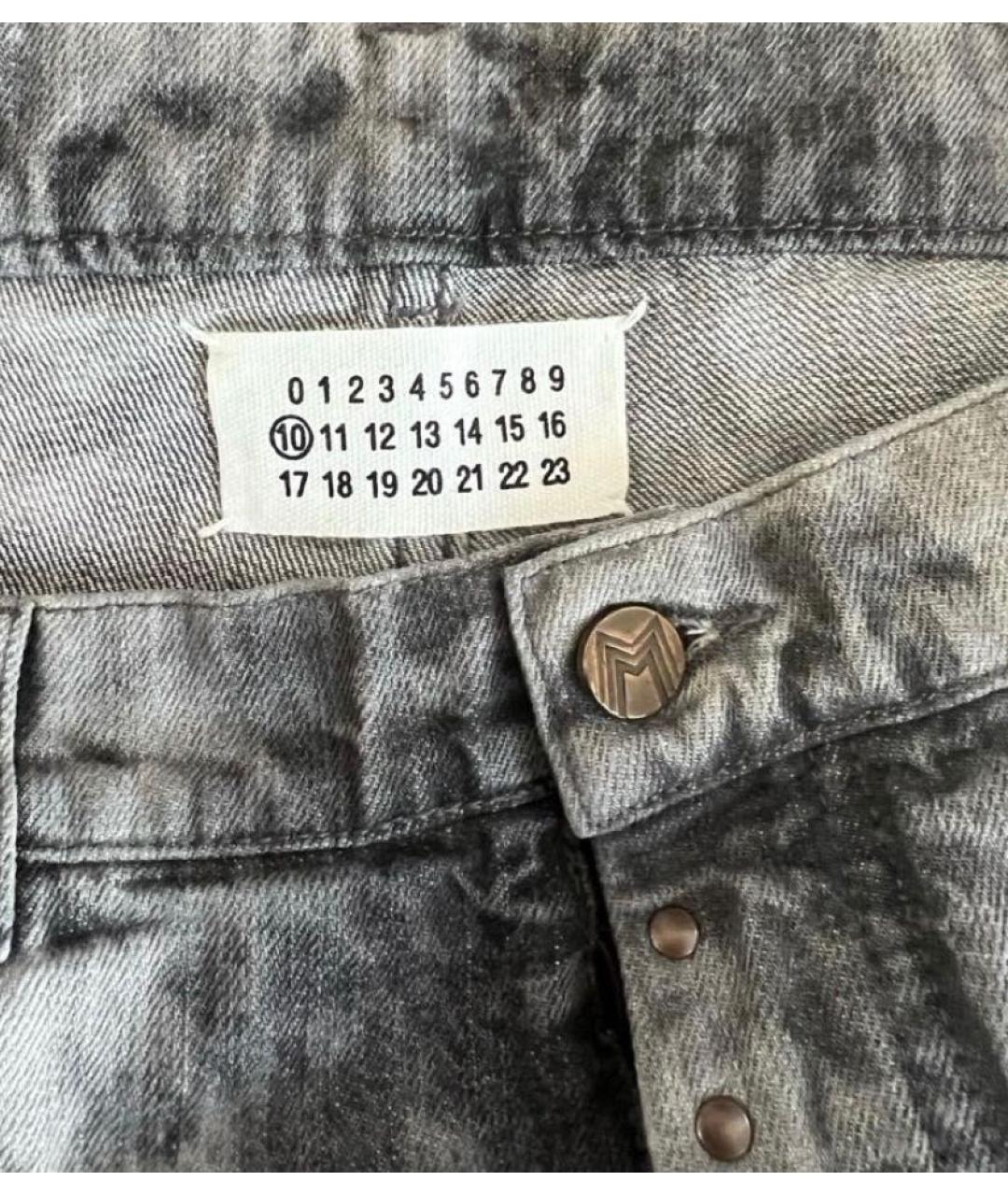 MAISON MARGIELA Серые хлопковые джинсы скинни, фото 2