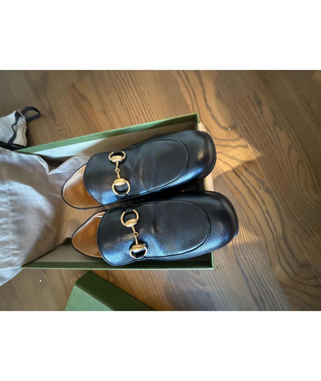 GUCCI Черные кожаные лоферы, фото 2