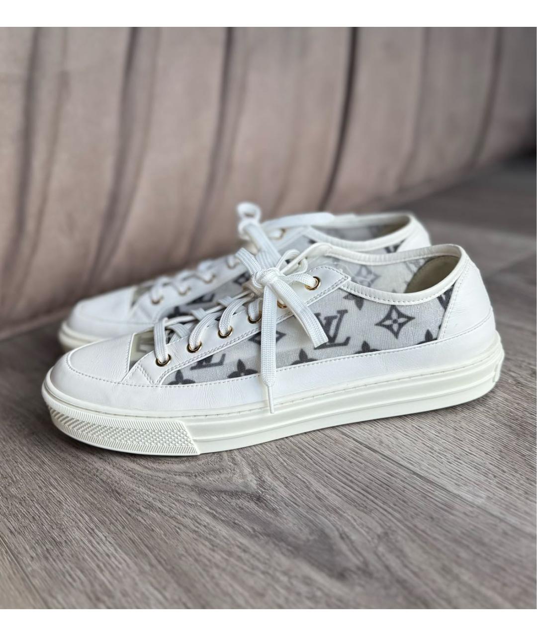 LOUIS VUITTON Белые кожаные кеды, фото 2
