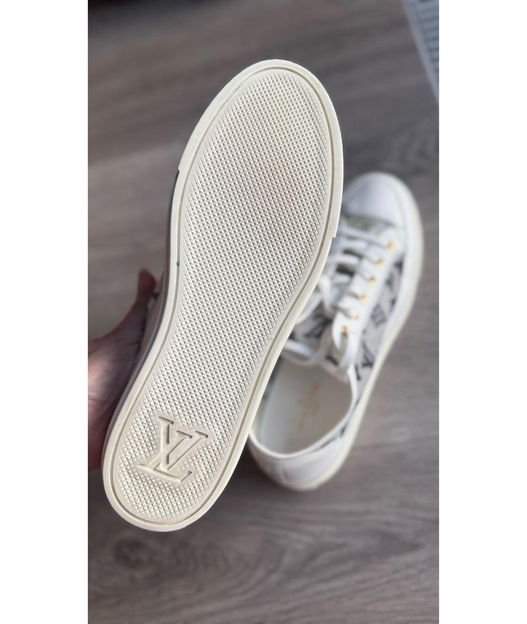 LOUIS VUITTON Белые кожаные кеды, фото 5