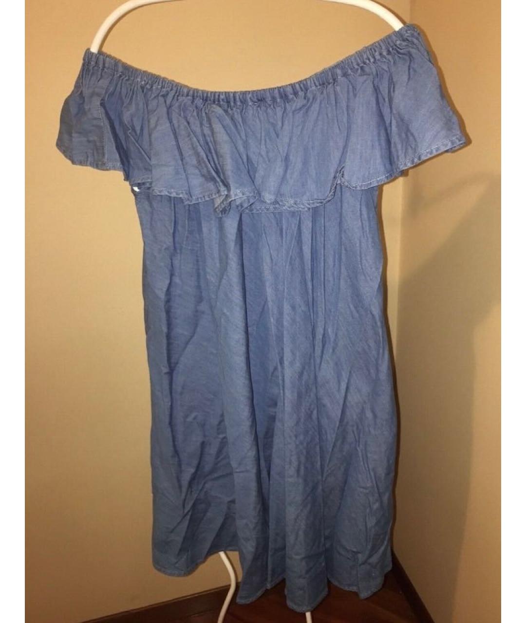 AG JEANS Синее хлопковое платье, фото 3