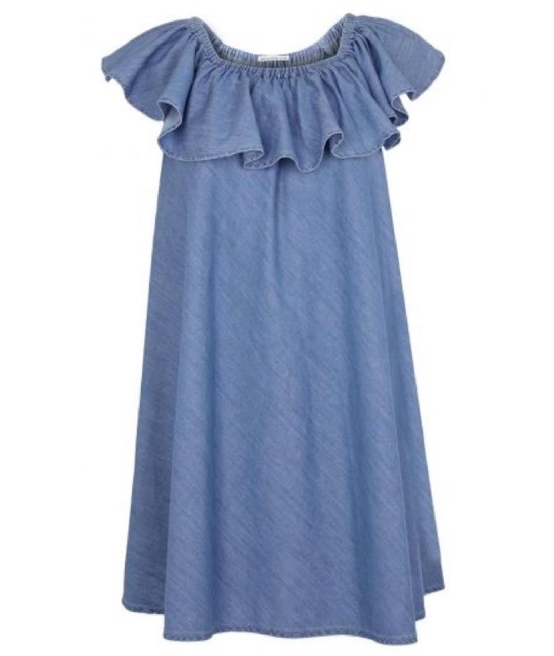 AG JEANS Синее хлопковое платье, фото 2